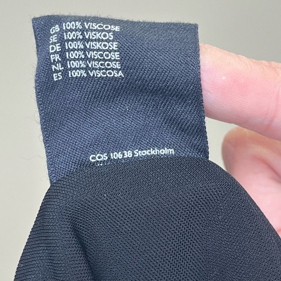 COS Raw Hem Ribbon Strap Crop Tank Medium Top - Picture 5 of 7